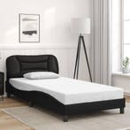 vidaXL Bedframe zonder matras Hvar kunstleer zwart 100x200, Verzenden, Nieuw