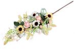 Paastak met zonnebloemen en gekleurde eieren ca. 53 cm, Nieuw