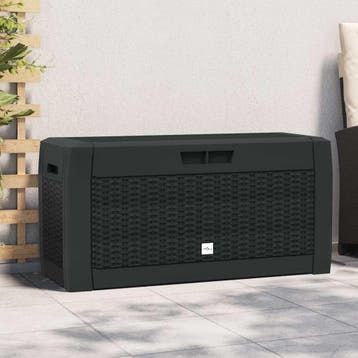 vidaXL Tuinbox 119x48x60 cm polypropeen antracietkleurig, Tuin en Terras, Bergingen en Tuinkasten, Verzenden, Nieuw