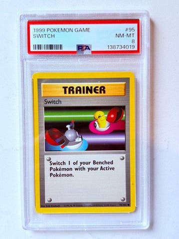 Pokémon - 1 Graded card 95 - PSA 8 - Various sets, Hobby en Vrije tijd, Nieuw