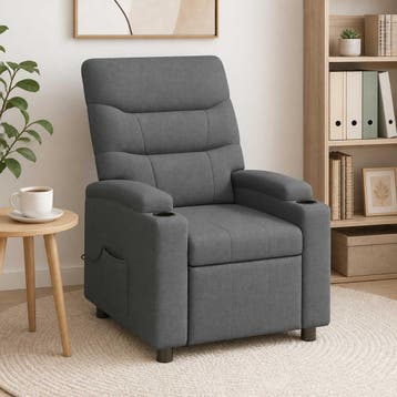 vidaXL Massage-relaxfauteuil Donkergrijs 75 x 95 x 103 cm, Verzenden, Nieuw