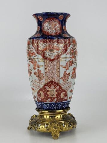 Vaas - Porselein, Metaal - Japan - Meiji periode (1868-1912), Antiquités & Art