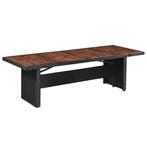 vidaXL Tuintafel 240x90x74 cm poly rattan en massief, Verzenden, Nieuw