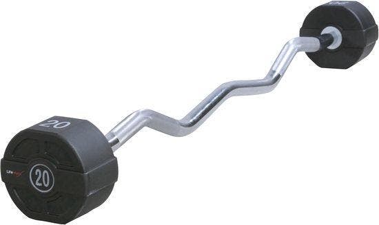 2dekans | Lifemaxx PU EZ Curl Halterstang 40 kg, Sport en Fitness, Fitnessmaterialen, Ophalen of Verzenden