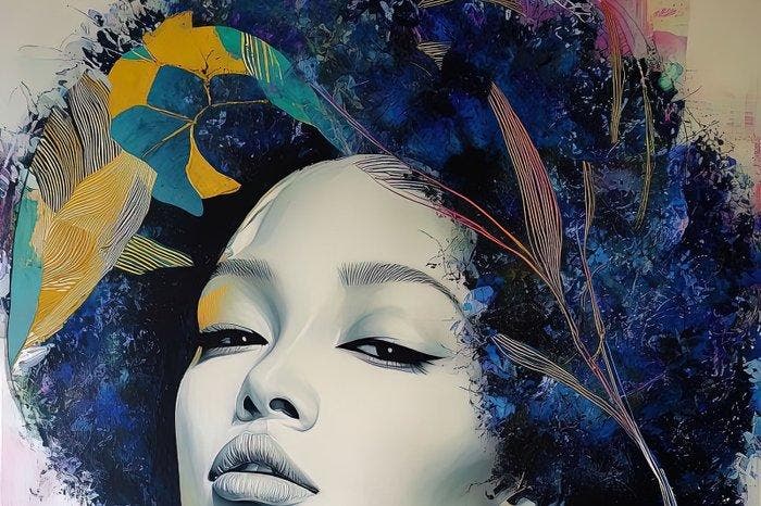 yamila - Líneas de Resiliencia: La Metamorfosis de una Musa, Antiek en Kunst, Curiosa en Brocante