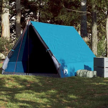 vidaXL Tent 2-persoons A-frame waterdicht blauw, Verzenden