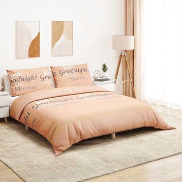 vidaXL Dekbedovertrekset 140x200 cm katoen roze, Verzenden