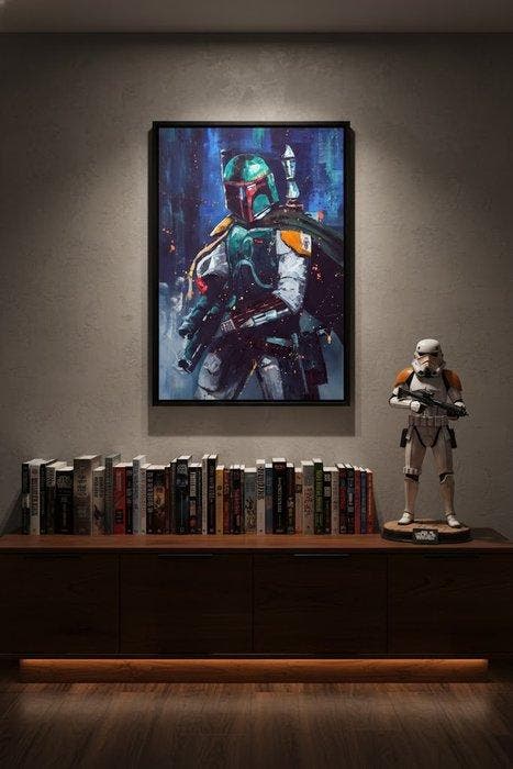 Star Wars-saga - Boba Fett - Mandalorian by Fransman ART, Verzamelen, Film en Tv