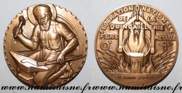 Ohne Jahr France Medaille Handwerke National Eisenwarenha..., Timbres & Monnaies, Verzenden
