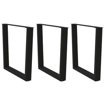 vidaXL Eettafelpoten 3 st V-vormig 90x(72-73,3) cm staal, Verzenden, Nieuw