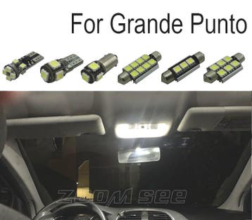 Kit 9 Ampoules Led Intérieur Pour Fiat Grande Punto 199 05-1, Verzenden, Nieuw