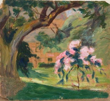 Marthe Orant (1874-1957) - Paysage Fleuri + Bouquet de, Antiquités & Art