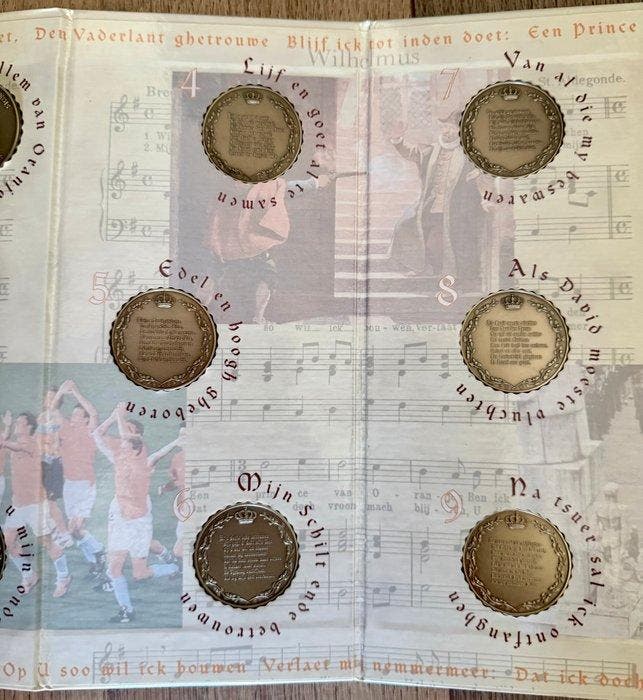 Pays-Bas. Het Wilhelmus in 16 Penningen – Complete Medal, Timbres & Monnaies, Monnaies | Pays-Bas
