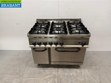 RVS Tecnoinox 6 Pits Gasfornuis met oven 4 x 2/1 GN 105 cm, Ophalen of Verzenden, Nieuw in verpakking
