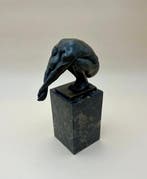 Milo - sculptuur, ***Le Plongeur*** - 23 cm - Brons, Marmer