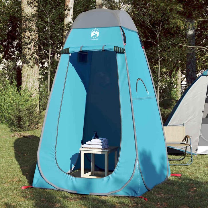 vidaXL Privacytent pop-up waterdicht blauw, Caravanes & Camping, Tentes, Envoi