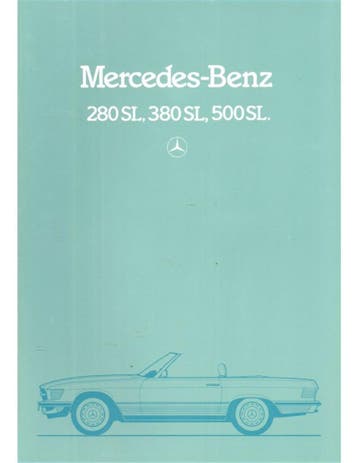 1984 MERCEDES BENZ SL BROCHURE ENGELS, Nieuw