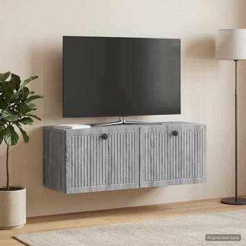 vidaXL Wandmontage TV-kast Grijs sonoma 78,5 x 31 x 30 cm, Huis en Inrichting, Verzenden, Nieuw