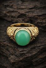 Argent 925 - Chrysoprase - Bague - Royal Green