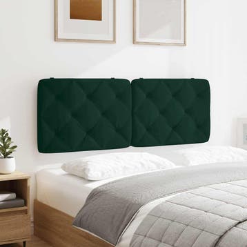 vidaXL Hoofdbordkussen 120 cm fluweel donkergroen, Verzenden