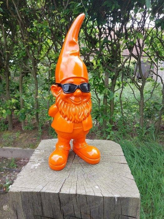Beeld, funny gnome with sunglasses - 41 cm - polyresin, Antiquités & Art, Art | Objets design