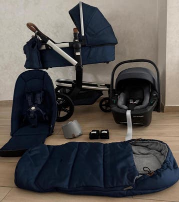 Joolz Day + Petrol Blue kinderwagen 3-in-1 Set, Verstelbare duwstang, Zo goed als nieuw, Maxi-Cosi, Ophalen