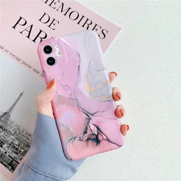 iPhone 11 Pro Max Hoesje Marmer Textuur - Shockproof Glossy, Verzenden, Nieuw