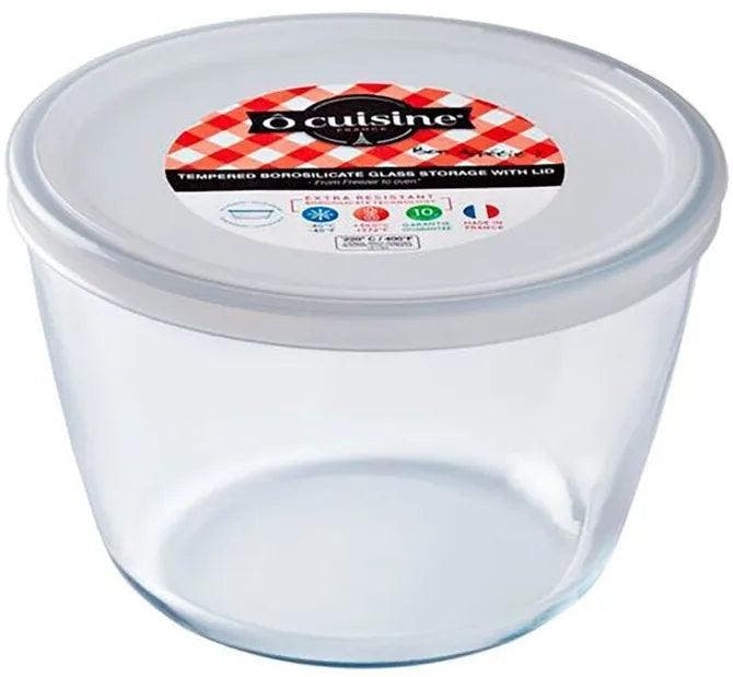 O Cuisine Bewaarbox Glas met Deksel Rond - 1,6L, Huis en Inrichting, Keuken | Tupperware, Nieuw, Verzenden