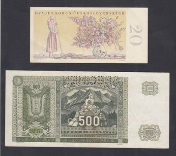 Tsjecho-Slowakije, Slowakije. - 20, 500 Korun - 1941/1949