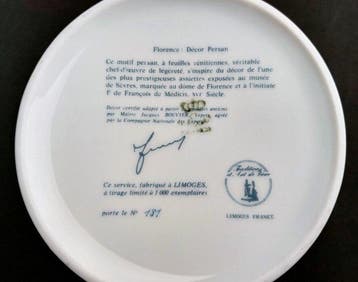 Chastagner Limoges - Edition limitée 181/1000 - Service à