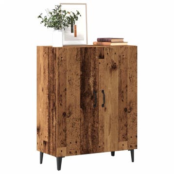 vidaXL Dressoir 70x34x90 cm bewerkt hout oud houtkleurig, Verzenden, Nieuw