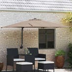 vidaXL Tuinparasol Taupe 248,5 x 247,5 x 160 cm Polyester en, Verzenden