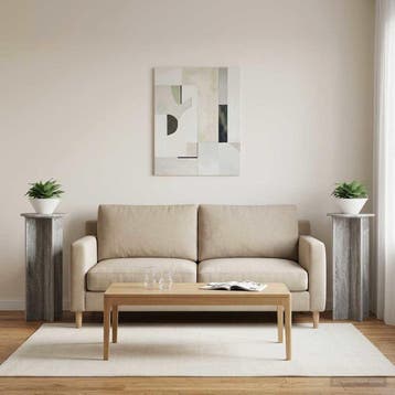 vidaXL Plantenstand 2 st Grijs sonoma Ø40 x 100 cm Bewerkt, Verzenden, Nieuw