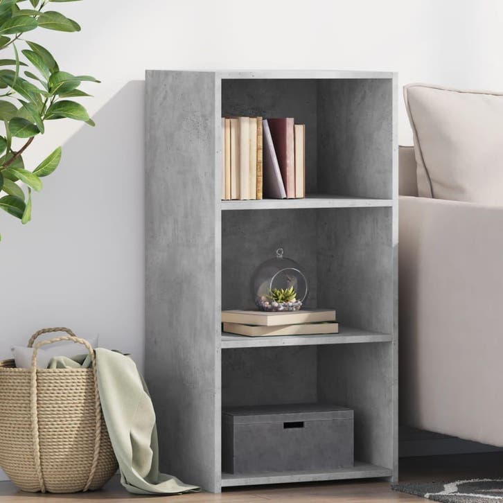 vidaXL Dressoir 45x41x93 cm bewerkt hout betongrijs, Huis en Inrichting, Kasten | Dressoirs, Nieuw, Verzenden