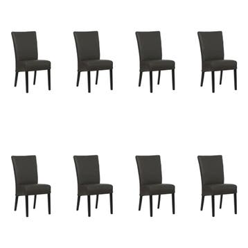 Set van 8 Leren eetkamerstoelen Just - Toledo Caffe, Ophalen of Verzenden