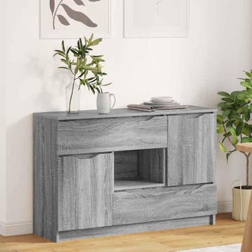 vidaXL Dressoir met lade Grijs Sonoma 100 x 30 x 65,6, Verzenden, Nieuw