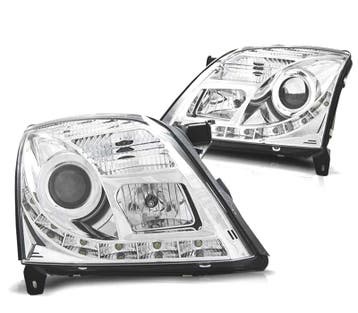 Phares Pour Opel Vectra C 02-05 Xenon Daylight Led Drl Chrom, Verzenden