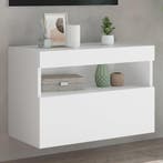 vidaXL Tv-wandmeubel met LED-verlichting 60x30x40 cm wit, Verzenden
