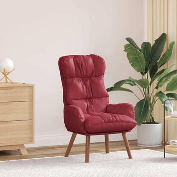 vidaXL Fauteuil Wijnrood Kunstleer, Verzenden, Nieuw