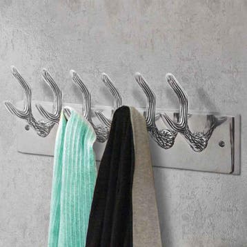 vidaXL Kapstokken 4 st aluminium zilverkleurig, Huis en Inrichting, Woonaccessoires | Kapstokken, Verzenden, Nieuw