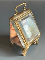 Antique pocket watch with transparent glass display case. -, Handtassen en Accessoires, Horloges | Heren, Nieuw