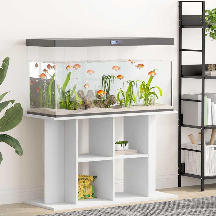 vidaXL Aquariumstandaard 100x40x60 cm bewerkt hout wit, Dieren en Toebehoren, Vissen | Aquaria en Toebehoren, Nieuw, Verzenden
