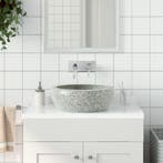 vidaXL Opzetwasbak rond 41x14 cm keramiek grijs, Verzenden