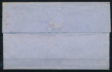 Verenigde Staten 1851 - Vouwbrief met rode K1 NEW YORK / 10, Gestempeld