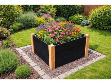 Veiling - Vuren/Douglas bloembak - 96x96x54 cm, Tuin en Terras, Nieuw