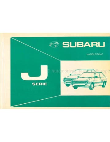 1986 SUBARU JUSTY INSTRUCTIEBOEKJE NEDERLANDS