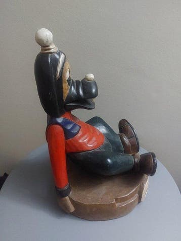 Snijwerk, Grande Statua Vintage PIPPO (Goofy) - 48 cm -, Collections