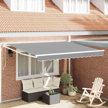 vidaXL Inklapbaar Zonnewering Frame Wit 300 x 250 cm, Verzenden, Nieuw