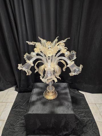Lighting DAntan - Lampe - Bouquet doré - Verre de Murano -