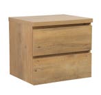 Wastafelkast Angela 60 x 48 cm Eiken Hangend Wastafelmeubel, Verzenden